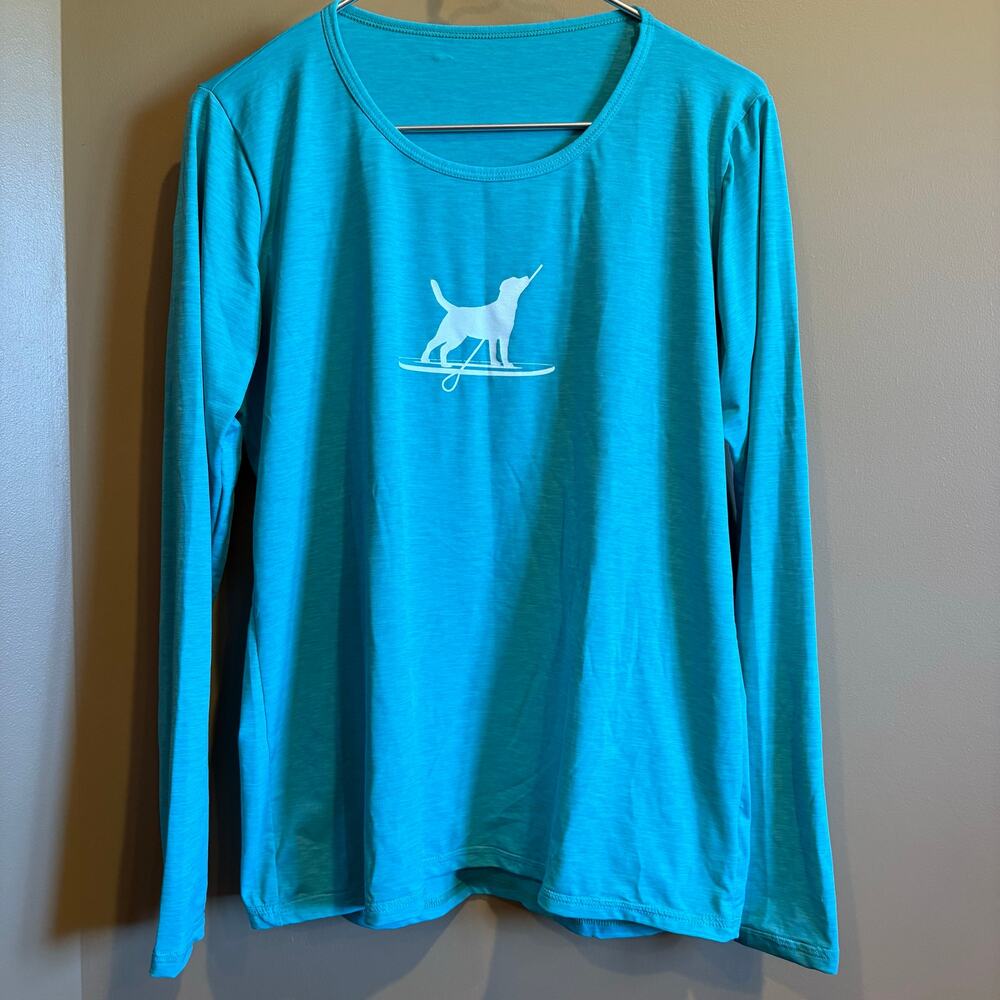 Ocean Tec Long Sleeve Dog PaddleBoard Top Teal Size XL Woman’s